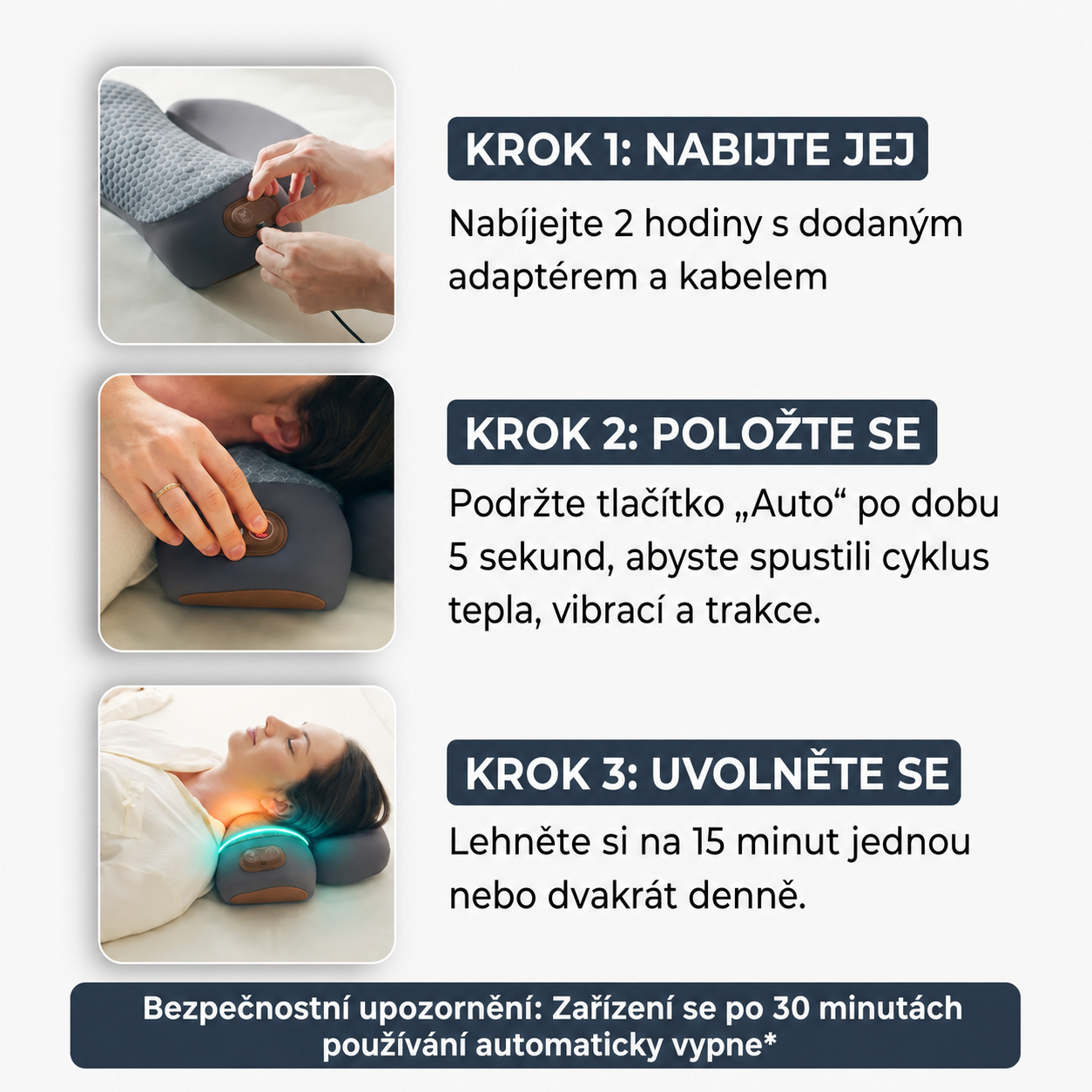 Avoria™ Masážní polštář proti ztuhlosti krku